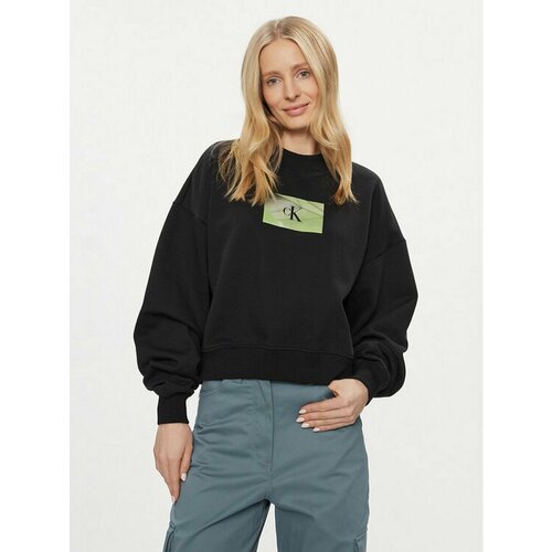 Свитшот Calvin Klein Jeans, размер XXL [INT], черный мужская толстовка dime logo classic crew neck жёлтый размер xl