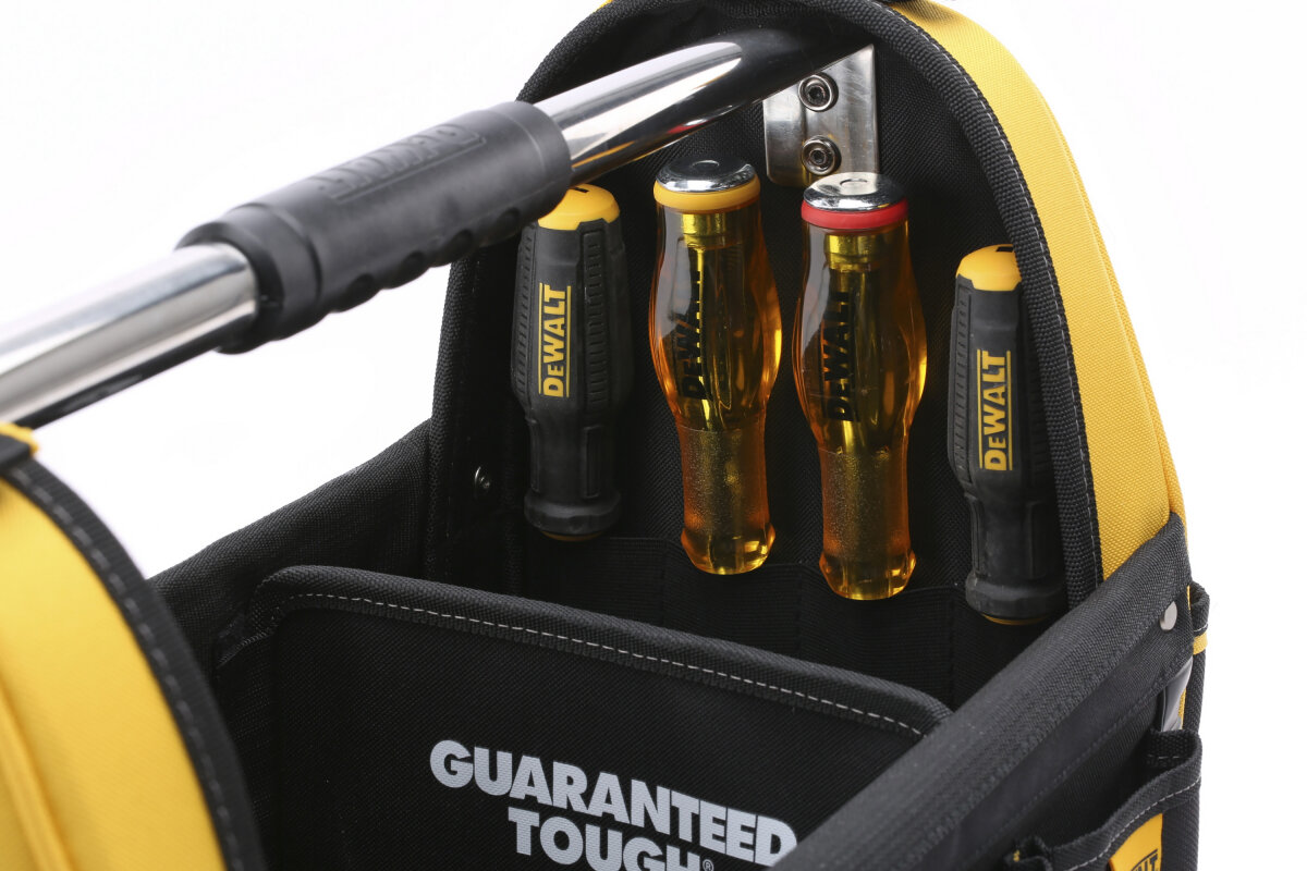 Сумка для электроинструмента с открытым верхом DEWALT Power Tools Tote , нейлоновая, 18 / 50 x 30 x 36 см - фото №5