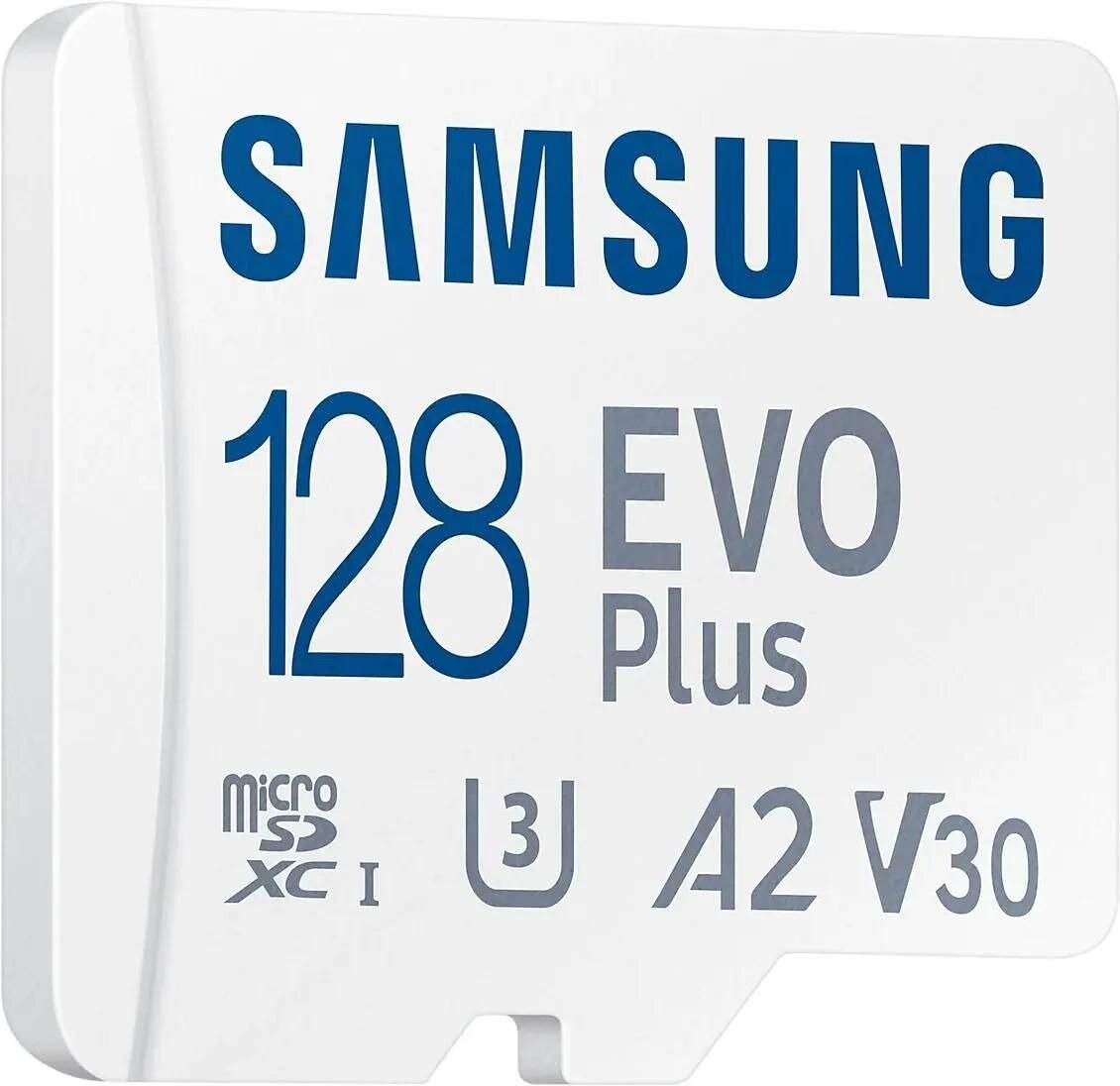 Карта памяти microSDXC UHS-I U3 Samsung EVO PLUS 128 ГБ, 130 МБ/с, Class 10, , 1 шт., переходник SD - фото №5