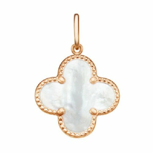 Подвеска Maskom, красное золото, 585 проба, перламутр