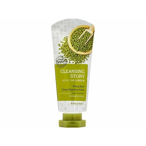 Очищающая пенка для умывания лица Welcos CLEANSING STORY Mung Bean Deep Cleansing Foam