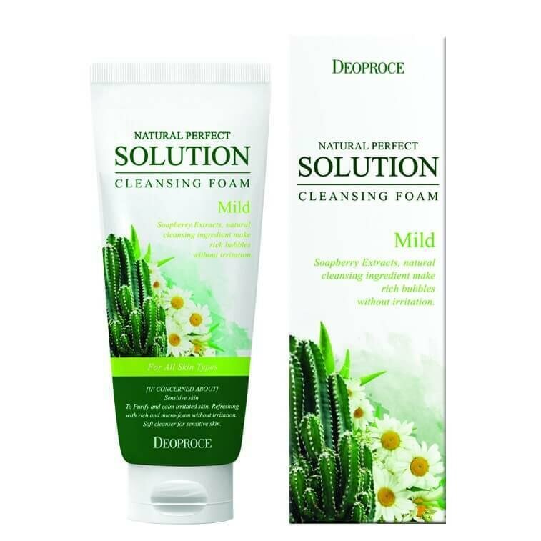 Deoproce Пенка для умывания Natural Perfect Solution Cleansing Foam Mild, 170г