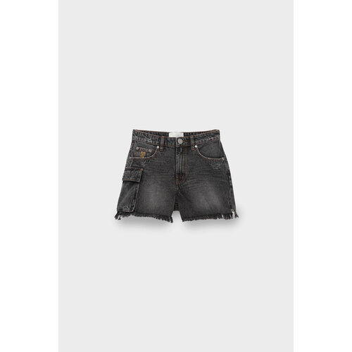 фото Шорты one teaspoon faded black cargo legend mom fit shorts, размер 28, серый