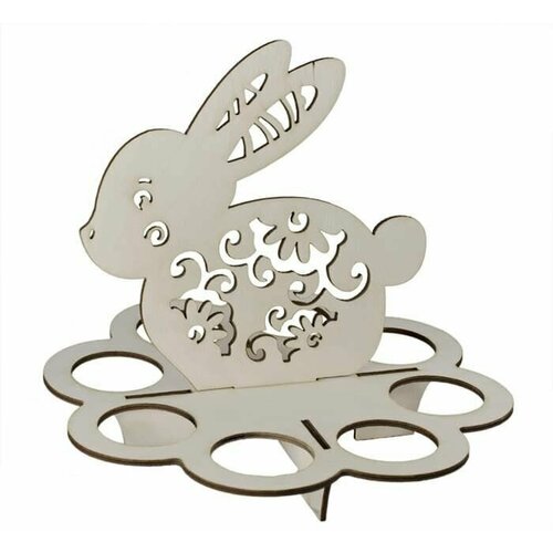 Подставка для яиц с пасхальным кроликом D215 х 19 см Деревянная заготовка для творчества и декорирования сборная DMO Конструктор 550₽