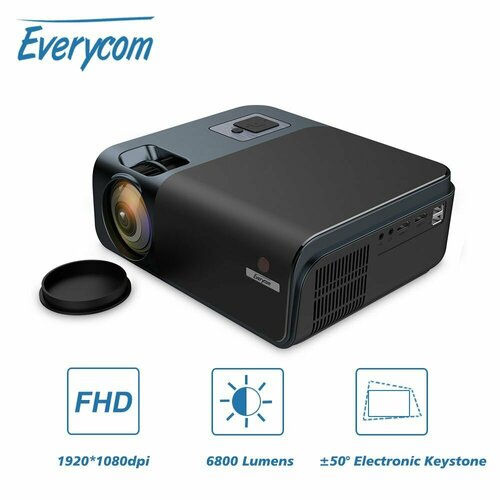 Everycom R15 Basic Оригинальный видеопроектор 1080p Полная HD 6800 люмен FHD Bluetooth