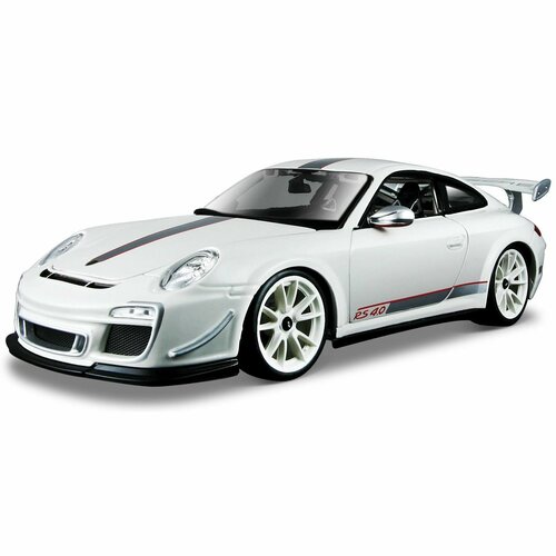 Машинка металлическая Бураго (Bburago) 1/18 (Coll A) - Porsche GT3 RS 4.0 белая Light Blue 18-11036