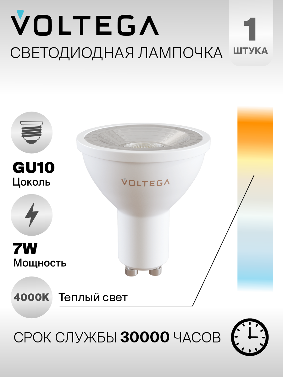 Лампа светодиодная Voltega Simple Sofit Lens 7061 GU10