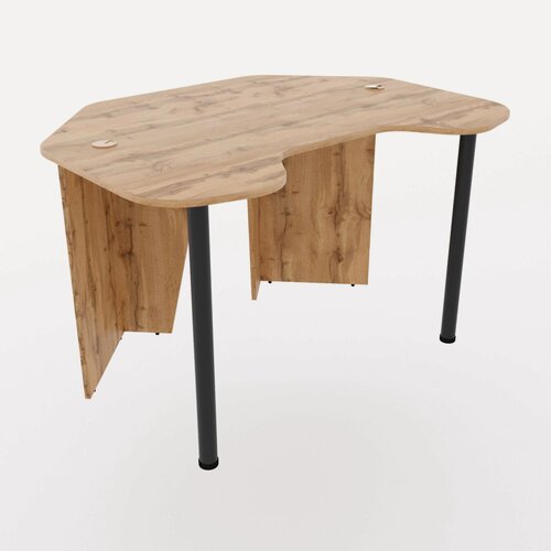 Изображение товара Угловой компьютерный стол "Угол" с полкой для монитора, 140x87x75 см, дуб вотан