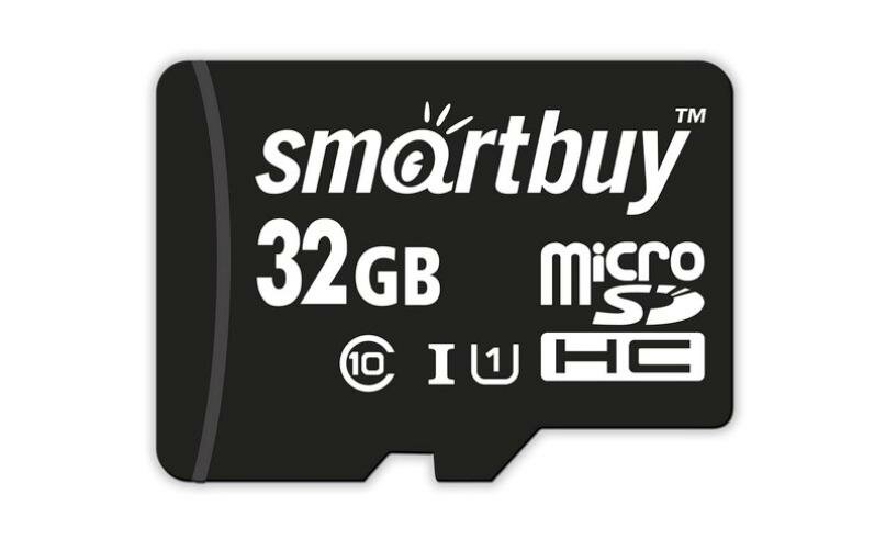 Карта памяти SmartBuy microSDHC 32Gb UHS-I Cl10 +ад, SB32GBSDCL10-01