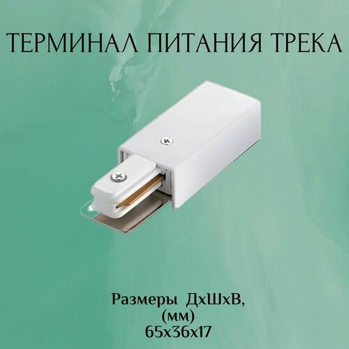 Терминал питания трека 2 штуки белый 450₽