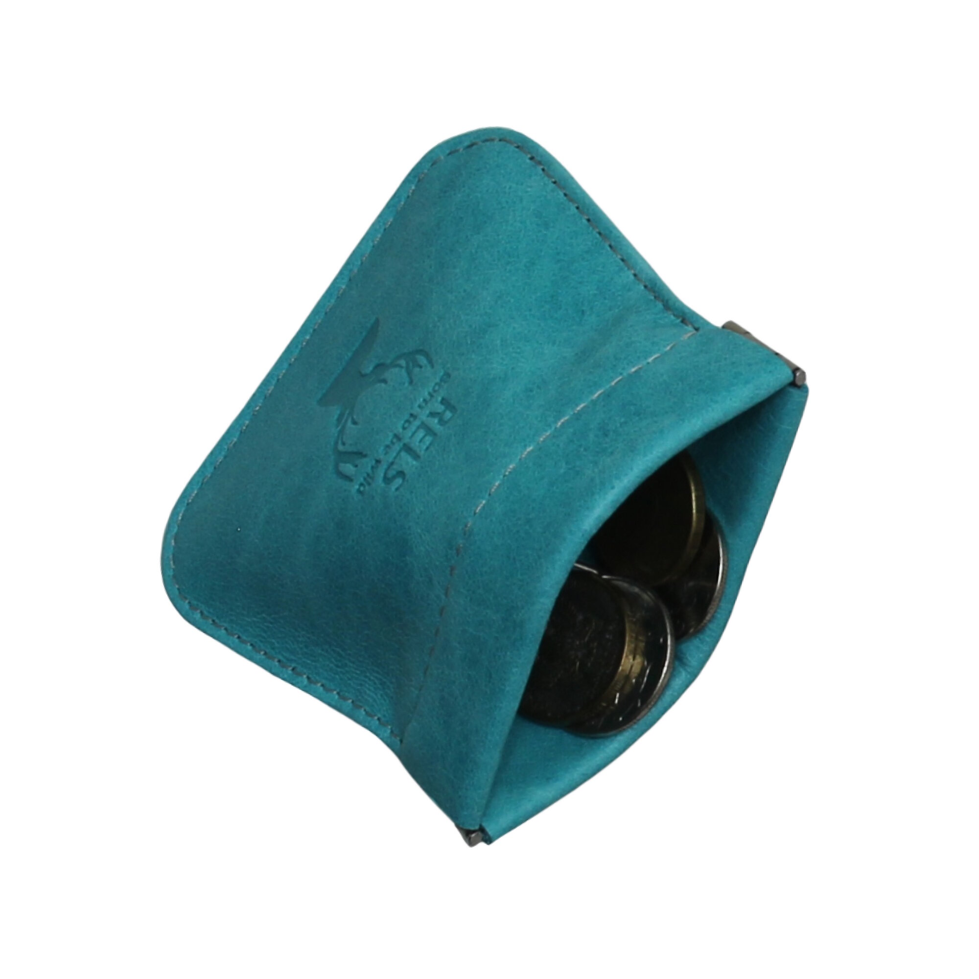 Монетница RELS, фактура гладкая, бирюзовый — фото 1