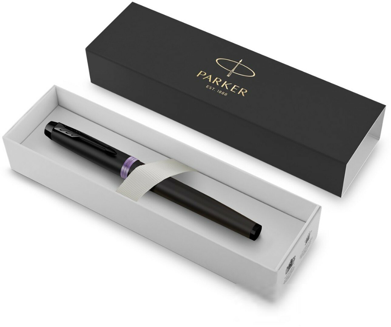 Ручка-роллер Professionals Amethyst Purple Black Trim, черная PARKER - фото №13