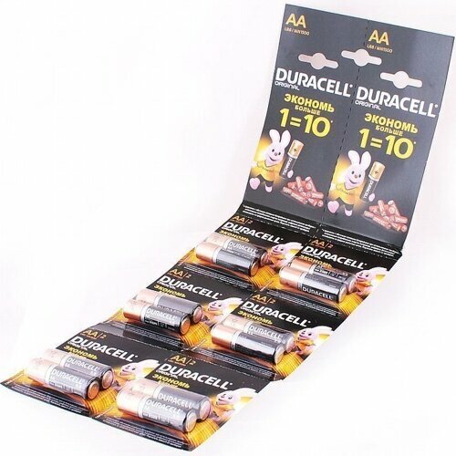 Батарейка AA щелочная Duracell LR6-20BL Basic отрывные 10х2 шт, 20 шт