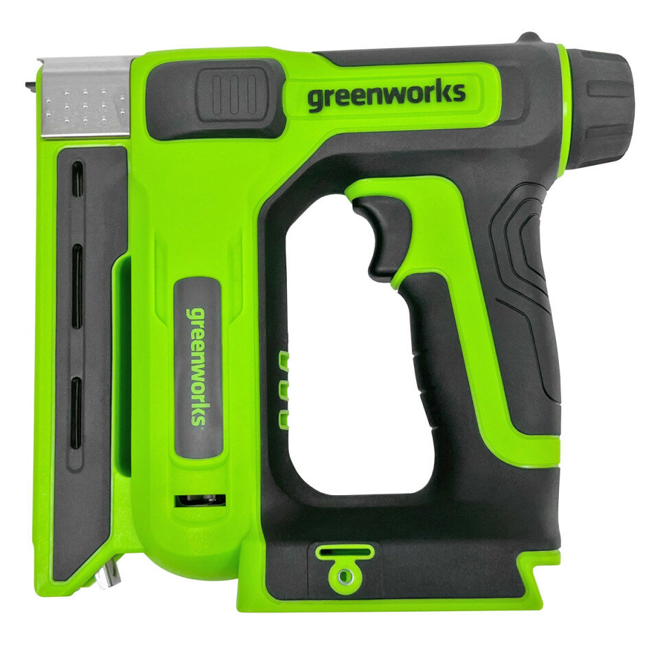 Степлер аккумуляторный GREENWORKS G24CS10 24V без АКБ и ЗУ 3400107