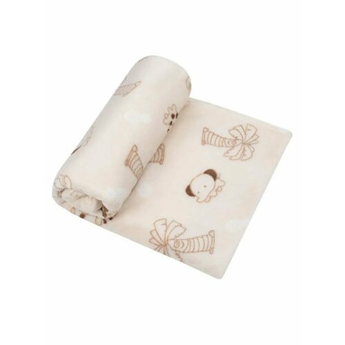 Плед африка 100х118 детский велсофт бежевый ST1434 750₽