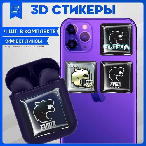 Наклейки на телефон 3D Стикеры CS GO Furia