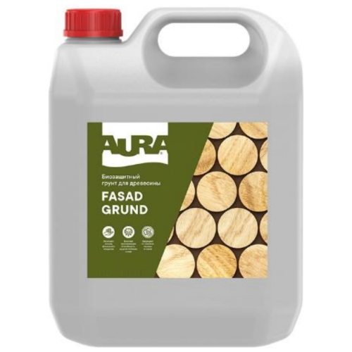 Грунт Биозащитный для Древесины Aura Fasad Grund 1л Бесцветный от Грибковых Заражений Гнили Плесени Аура 379₽