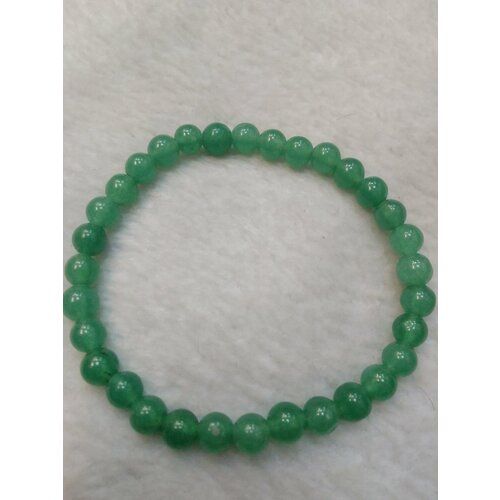 Браслет, нефрит, 1 шт., размер one size, зеленый браслет из натурального камня хризоколла зеленая с коралловыми вставками 6мм