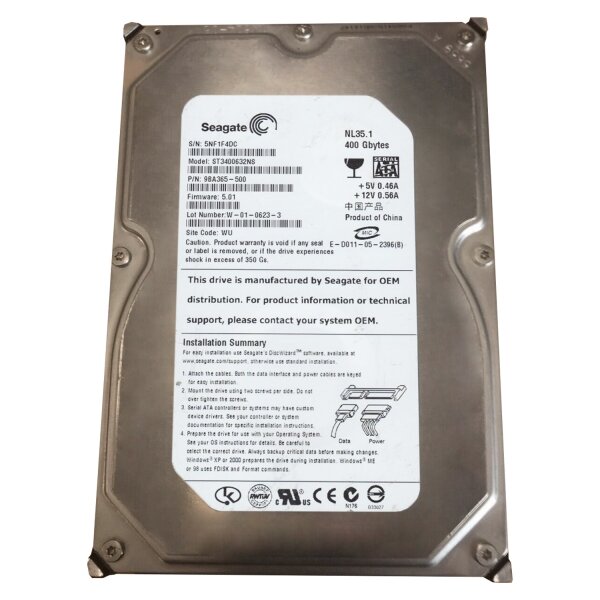 Жесткий диск Seagate ST3400632NS 400Gb SATA 3,5" HDD