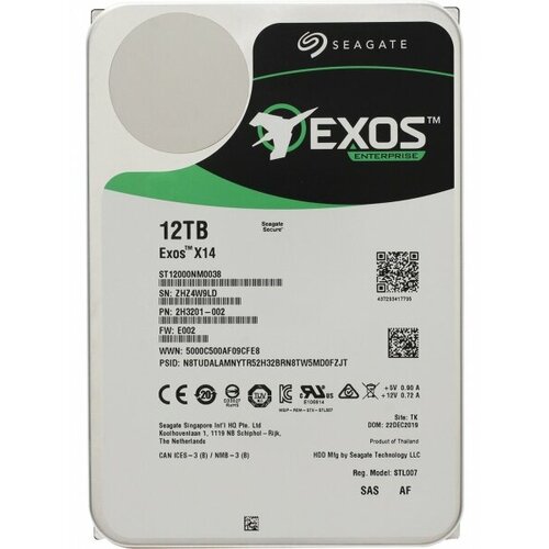 Жесткий диск Seagate 2H3201 12Tb 7200 SAS 35 HDD 35780₽