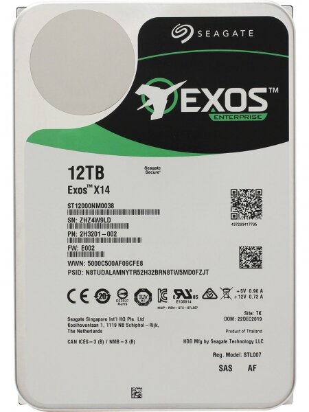 Жесткий диск Seagate ST12000NM0038 12Tb 7200 SAS 3,5" HDD