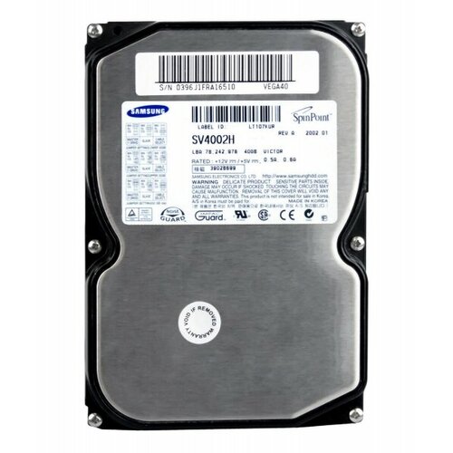 Жесткий Диск Samsung SP4002H 40Gb 7200 IDE 35 HDD 3440₽