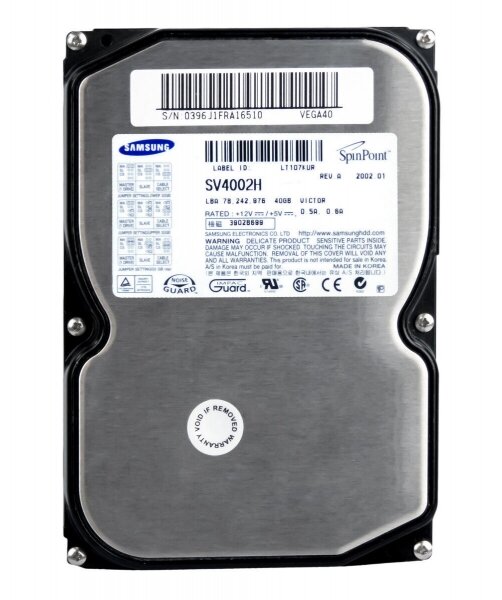 Жесткий Диск Samsung SP4002H 40Gb 7200 IDE 3,5" HDD