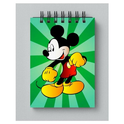 Блокнот Микки Маус, Mickey Mouse, А6 блокнот в клетку каждому своё mickey mouse микки маус плуто a4 48 листов
