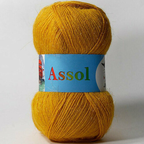 Пряжа Jina ассоль 1542 золотой (6 мотков)