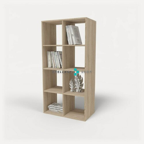 Изображение товара Стеллаж 8 секций (4х2) / Сонома / Гл. 39 см / серии CTELLAGE.