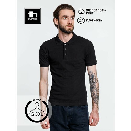 фото Поло th clothes, размер xxl, черный