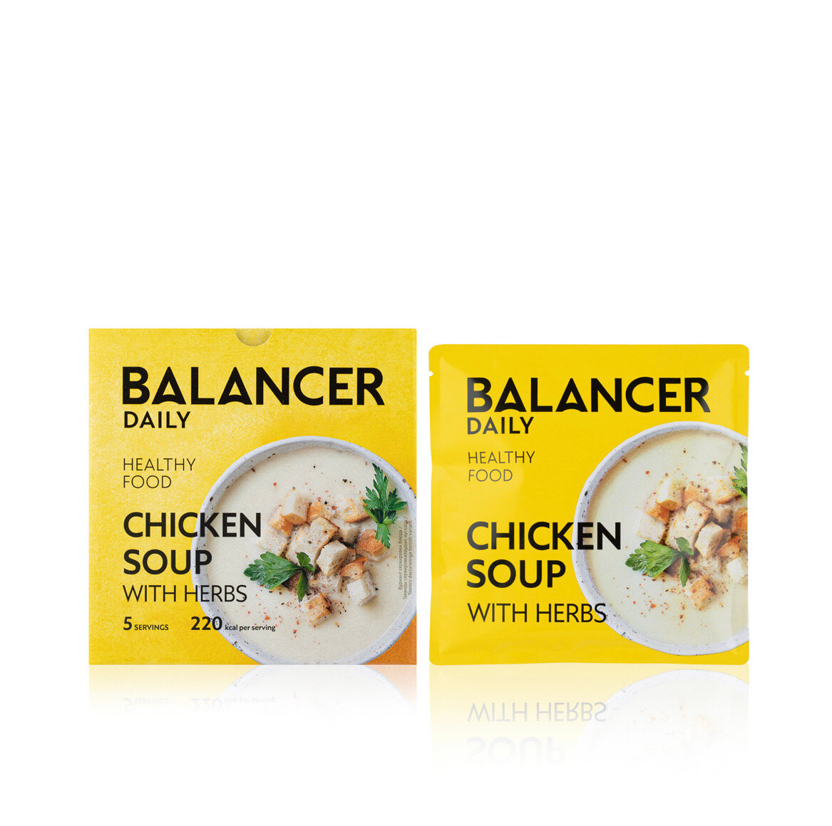 Коктейль BALANCER DAILY со вкусом «Куриный суп с зеленью». В упаковке ...
