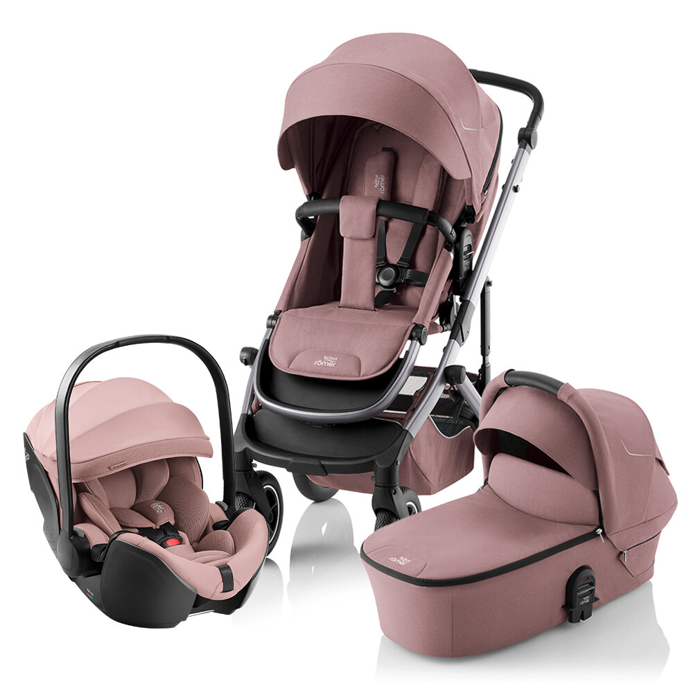 Коляска 3в1 - Britax Römer Smile 5Z, цвет Dusty Rose / Baby Safe PRO (Пыльно-розовый)
