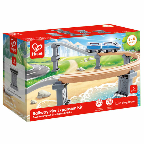 Элементы для детской деревянной железной дороги Hape Опоры 6 шт E3875_HP 845₽