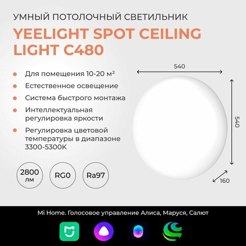 Умный потолочный светильник Yeelight Spot Ceiling Light C480YLXDD-0103 830000₽