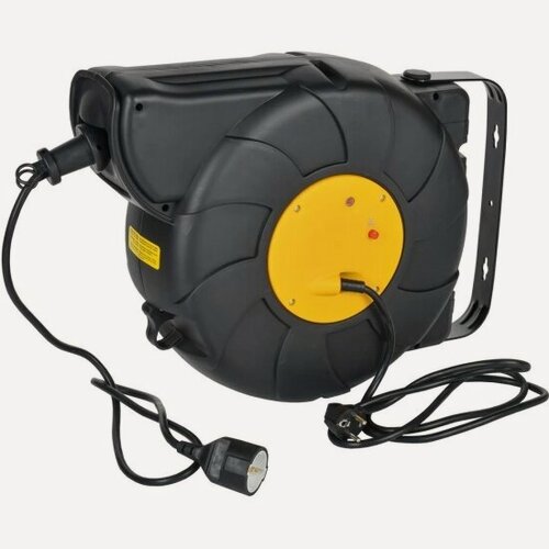 Изображение товара Удлинитель на катушке Iek TWIST 1х25м с заземл. автосмотка 16А IP20 ПВС 3х1.5, TW-KP27-16-01-25-02
