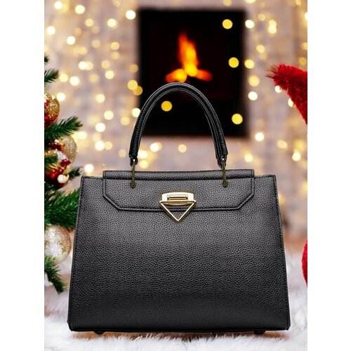 Сумка CARLOTTY, фактура зернистая, гладкая, черный