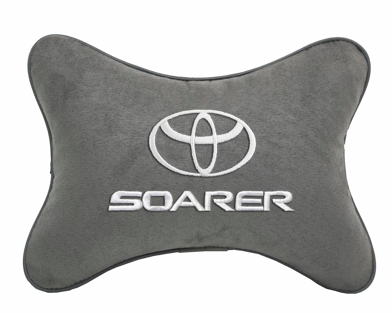Подушка на подголовник автомобильная светло-серая алькантара TOYOTA Soarer