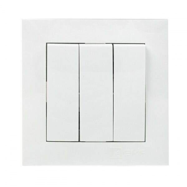 Выключатель Валенсия 3-кл. 10А белый EKF PROxima