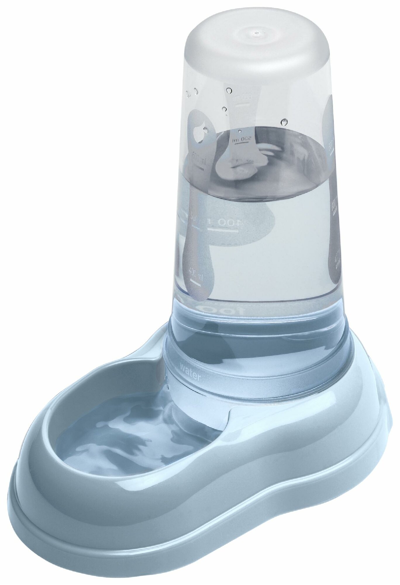 Механическая пластиковая кормушка AZIMUT 600  светло голубой