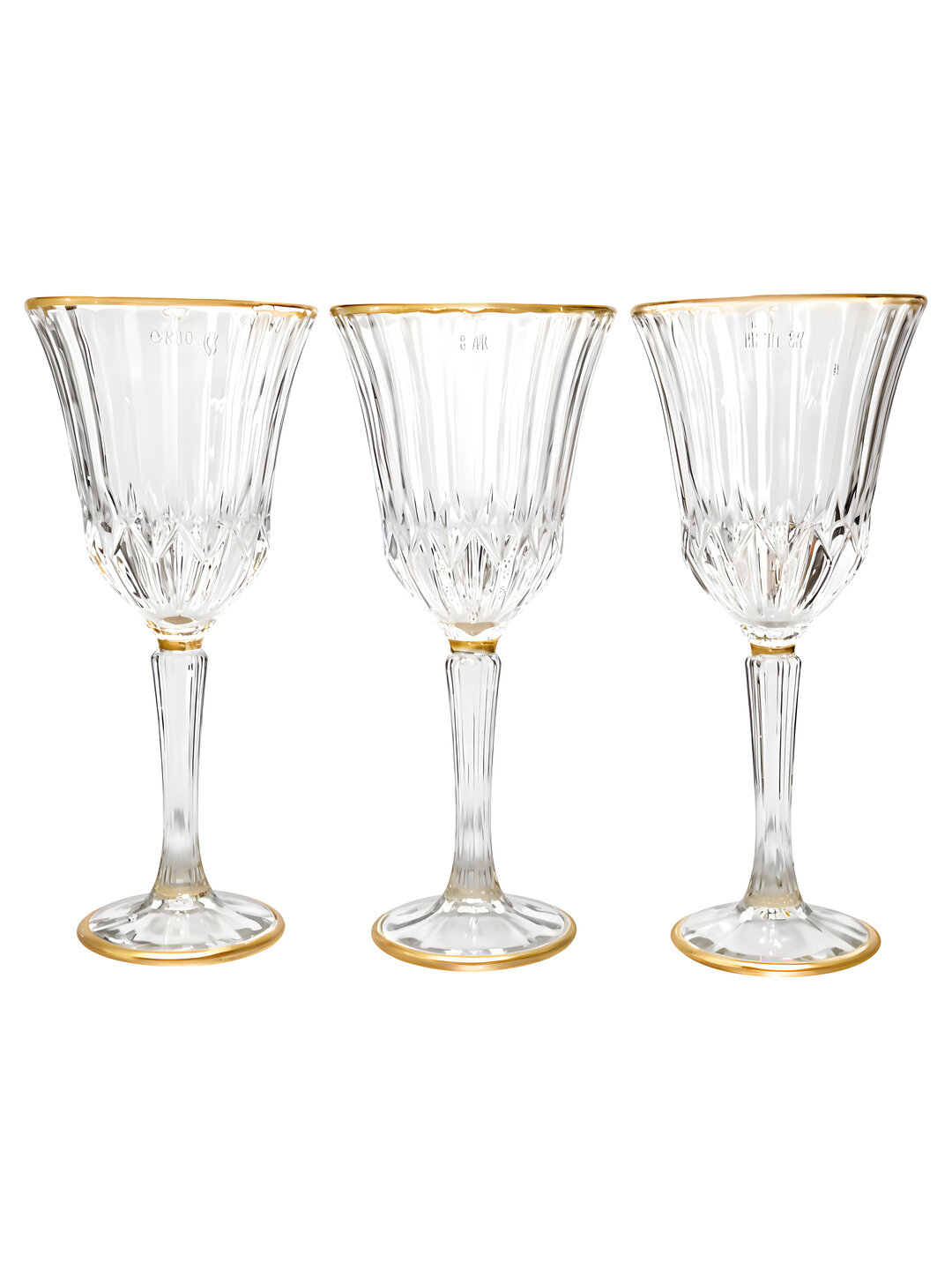 Бокал для холодных напитков с золотым кантом, стеклянный, 230мл — фото 1