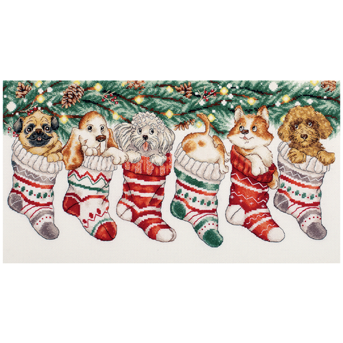 Набор для вышивания PANNA PR-7260 Новогодние щенки