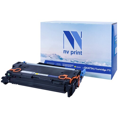 NV Print Картридж NVP совместимый NV-Q6472A/NV-711 Yellow универсальные для HP/Canon Color LaserJet 3600/ 3600dn/ 3600n/ LBP 5300 i-Sensys/ 5360/ MF 8450/ 9130/ 9170/ 9220/ 9220Cdn/ 9280/ 9280Cdn (4000k)