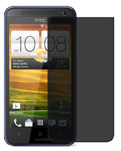 HTC Desire 501 dual sim защитный экран пленка гидрогель конфиденциальность (силикон) Одна штука