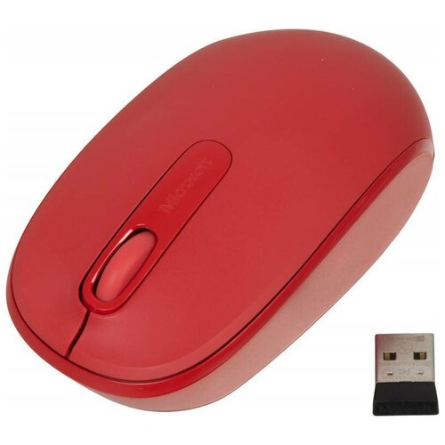 Мышь Microsoft Mobile Mouse 1850 красный оптическая 1000dpi беспроводная USB для ноутбука 2but 164000₽