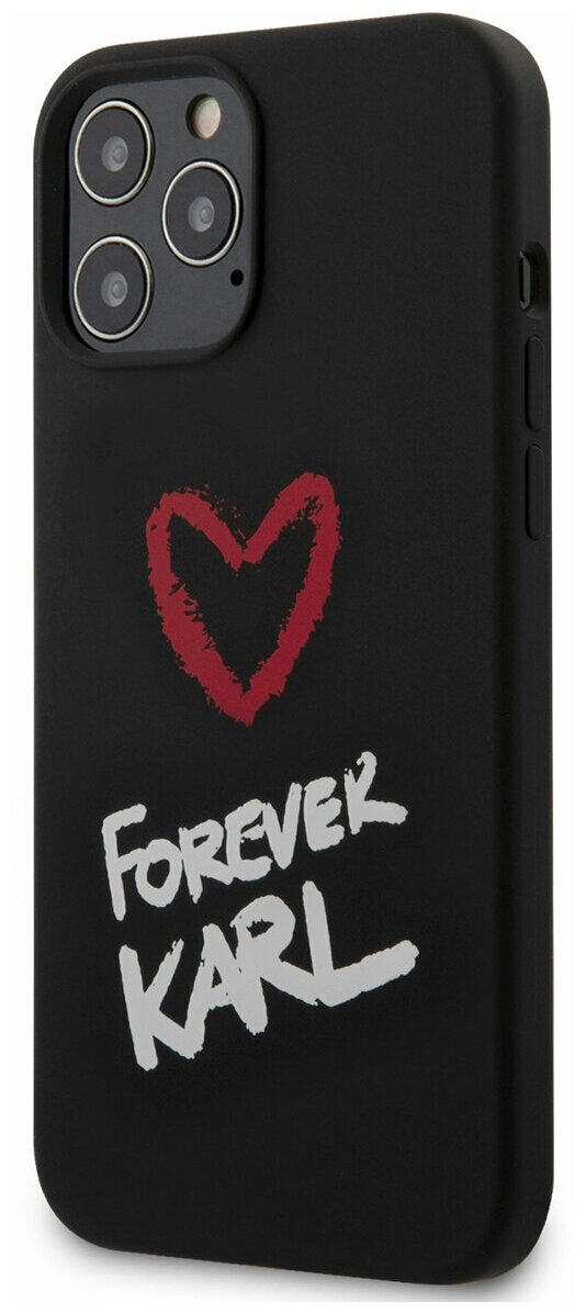 Чехол Lagerfeld для iPhone 12 Pro Max (6.7) Liquid silicone Forever Karl Hard Black