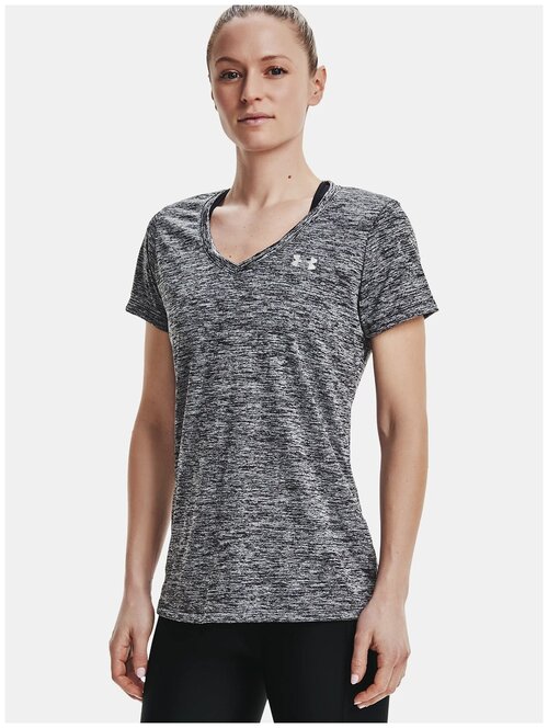 Футболка Under Armour Tech Twist V-Neck, размер XS, серый