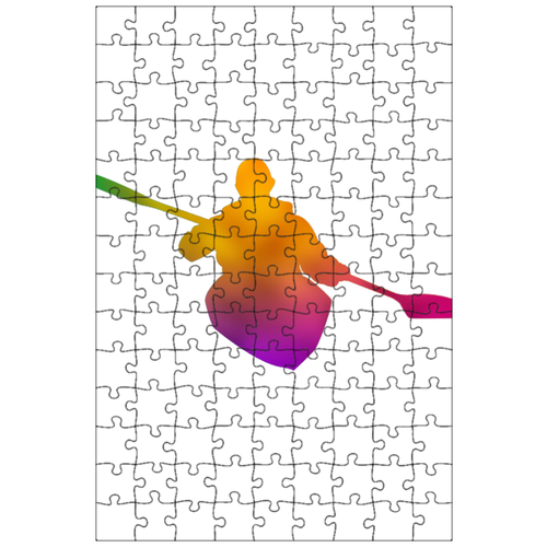 фото Магнитный пазл 27x18см."каяк, гребля, весло" на холодильник lotsprints