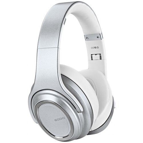 Беспроводные наушникиколонка SODO MH11 Bluetooth AUX 450 мАч серебряный 3ВтNFCTFFM 346100₽