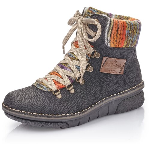 фото Ботинки rieker (liane) женские зимние, размер 37, цвет черный, артикул 73343-00